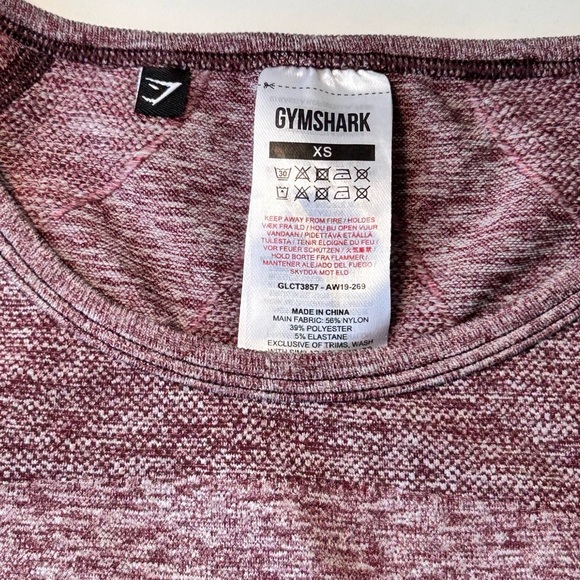 Gymshark Seamless Flex Purple Long Sleeve Crop Top Size XS - Picture 4 of 7